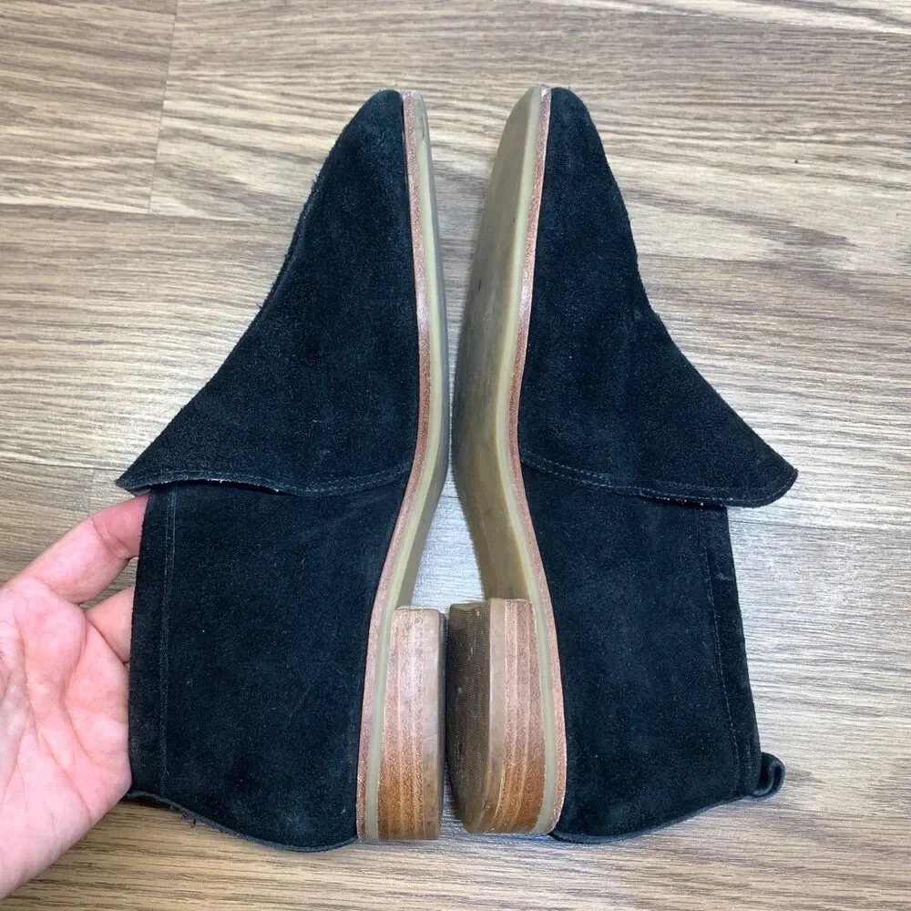 Bird of Flight Riley Ankle Shoes Women's Size 6 Suede‎ Leather Slip On Bootie